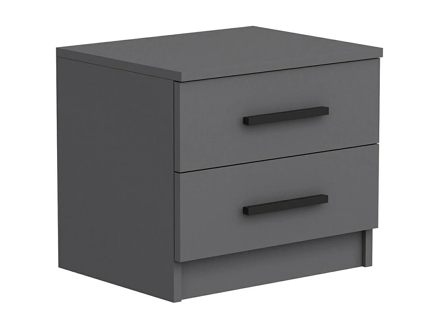 Chevet Dbauman, Commode basse, Table de nuit, Étagère de chevet, 50x47 h40 cm, Anthracite