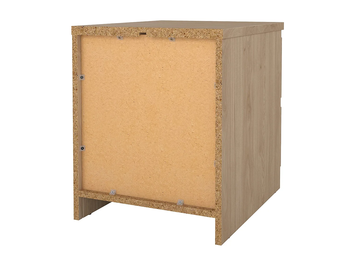 Chevet Drueg, Commode basse, Table de nuit, Étagère de chevet, 50x40 h50 cm, Chêne clair