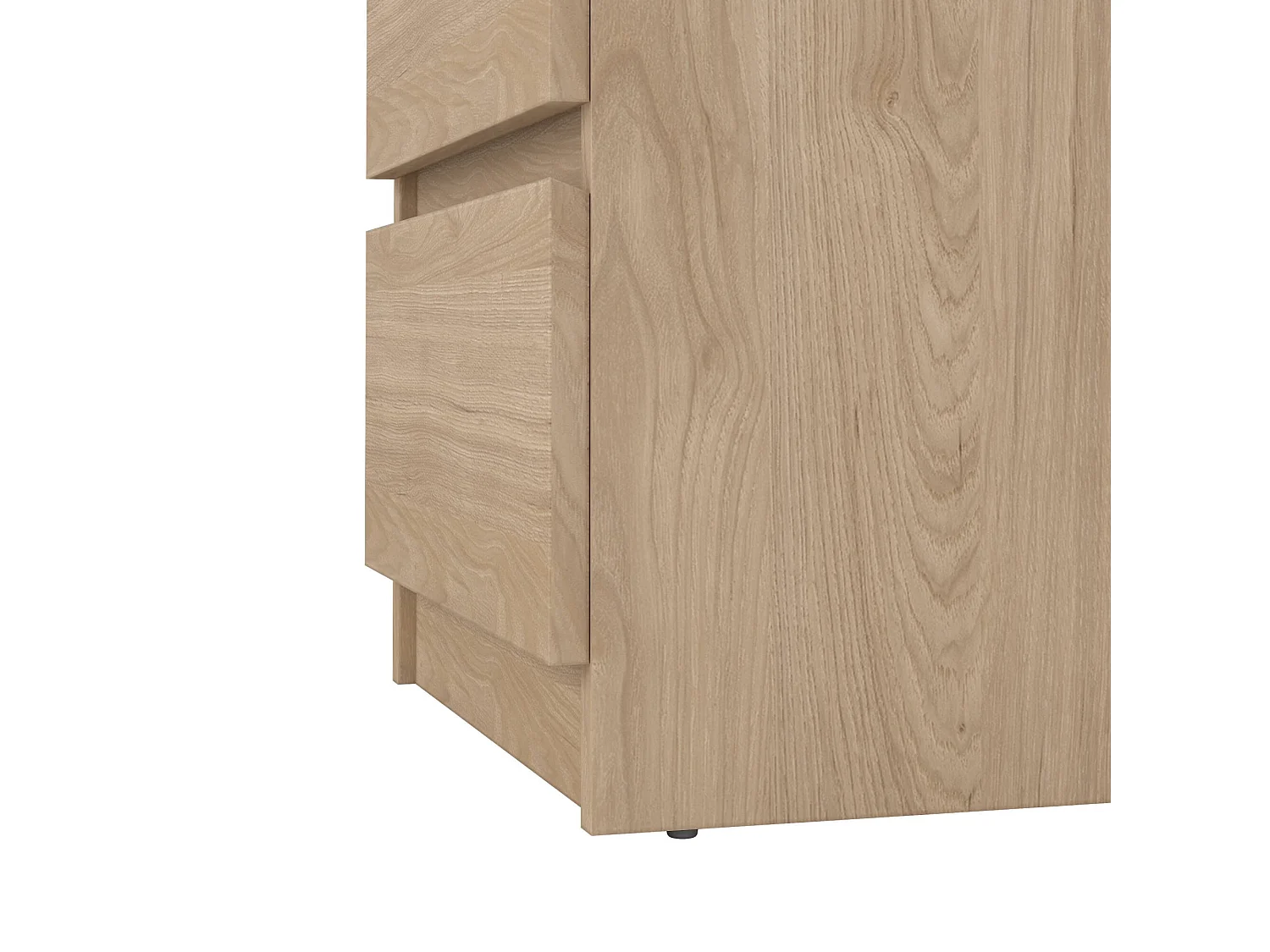 Chevet Drueg, Commode basse, Table de nuit, Étagère de chevet, 50x40 h50 cm, Chêne clair