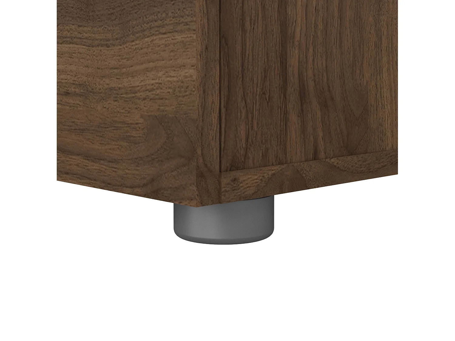 Mesa de cabeceira Drossett, Cómoda baixa, Mesa de cabeceira, Prateleira de cama, 40x40 h42 cm, Nogueira