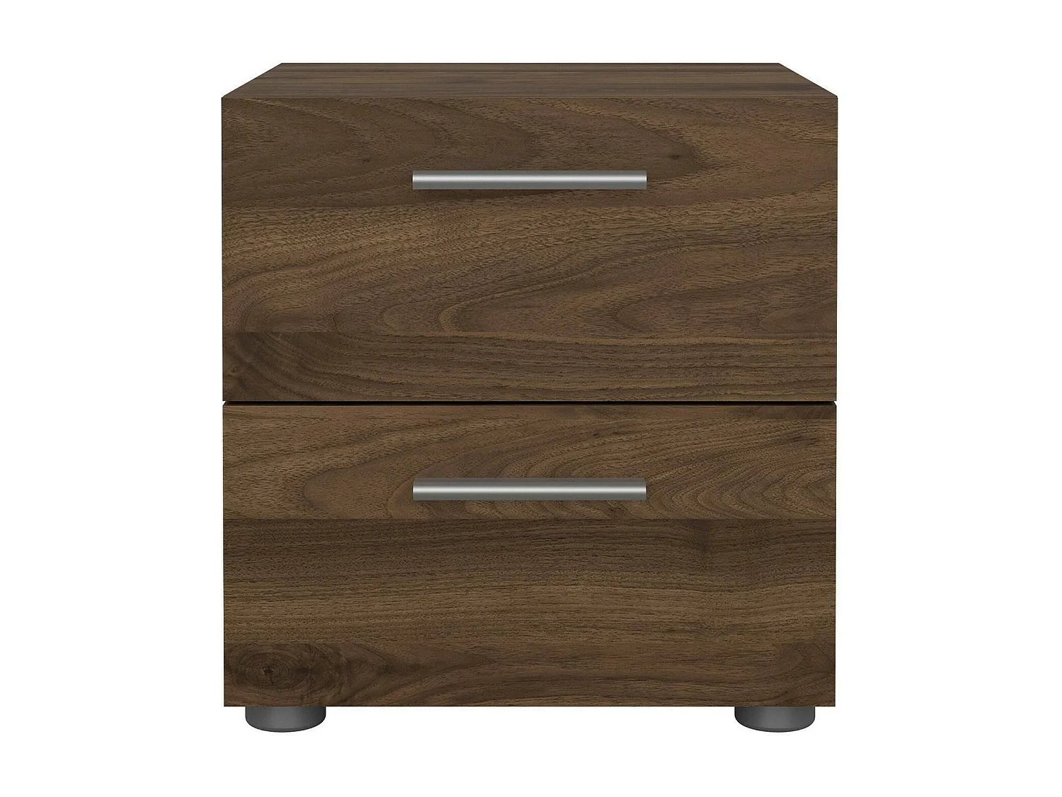 Mesa de cabeceira Drossett, Cómoda baixa, Mesa de cabeceira, Prateleira de cama, 40x40 h42 cm, Nogueira