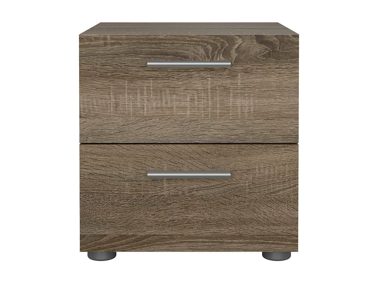 Chevet Drossett, Commode basse, Table de nuit, Étagère de chevet, 40x40 h42 cm, Chêne clair