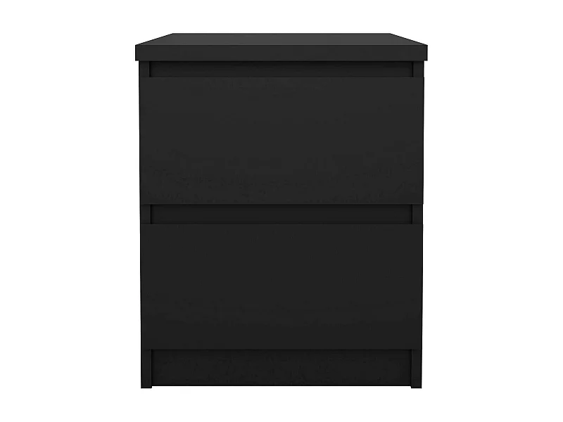 Chevet Drueg, Commode basse, Table de nuit, Étagère de chevet, 50x40 h50 cm, Noir