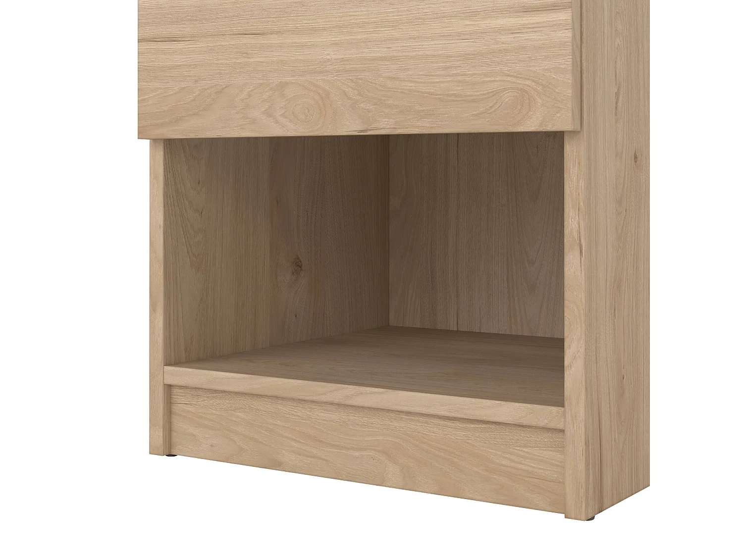 Dmora - Comodino Scolastica, 40x40 h50 cm, Rovere