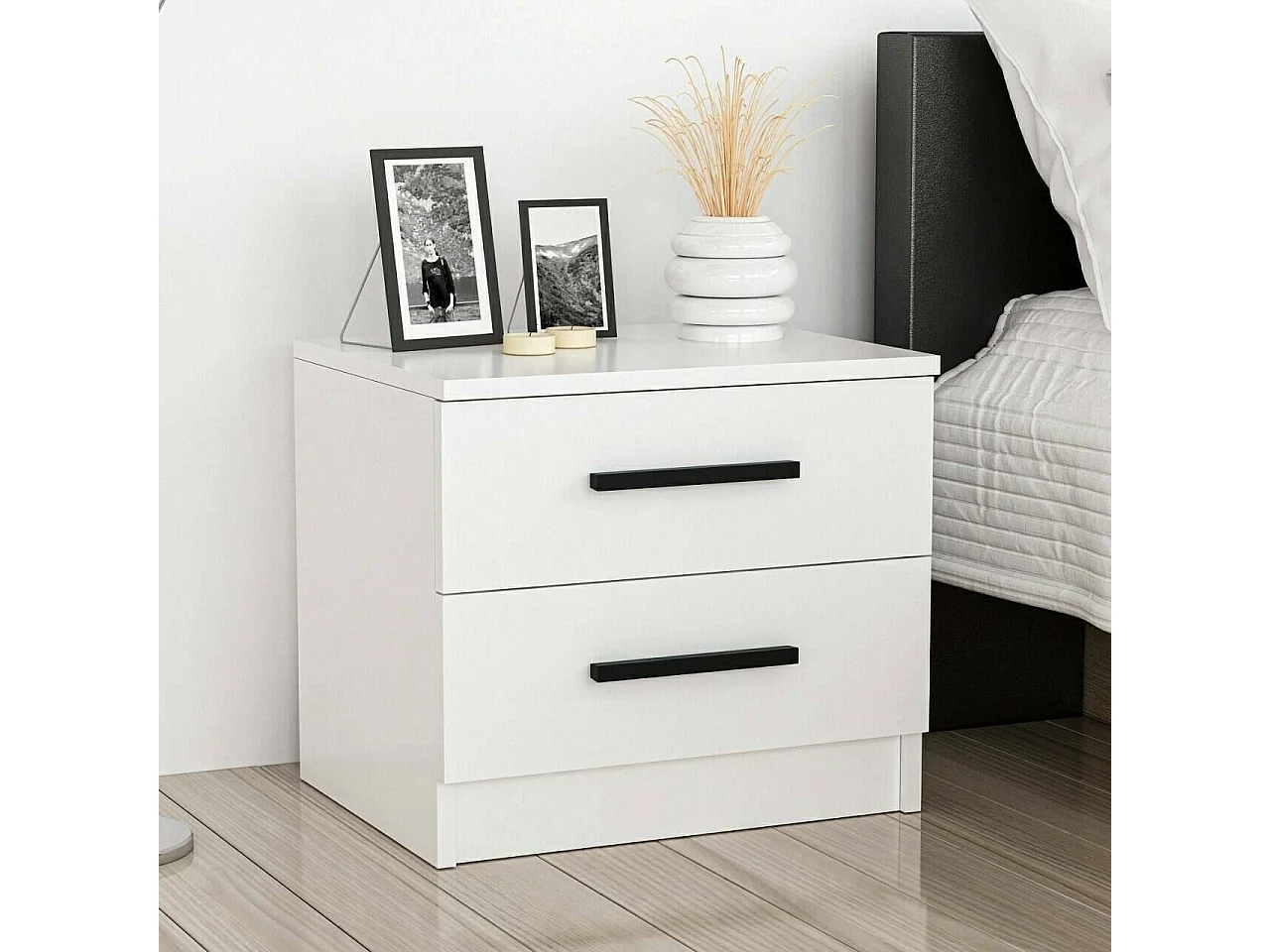 Dmora - Comodino Iune, 50x47 h40 cm, Noce