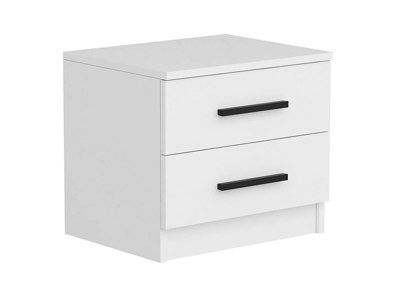 Chevet Dbauman, Commode basse, Table de nuit, Étagère de chevet, 50x47 h40 cm, Noyer