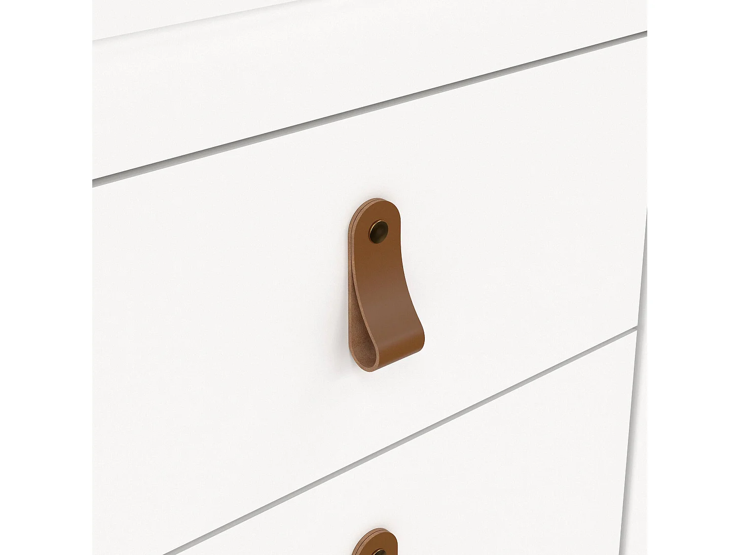 Chevet Drull, Commode basse, Table de nuit, Étagère de chevet, 44x38 h54 cm, Blanc