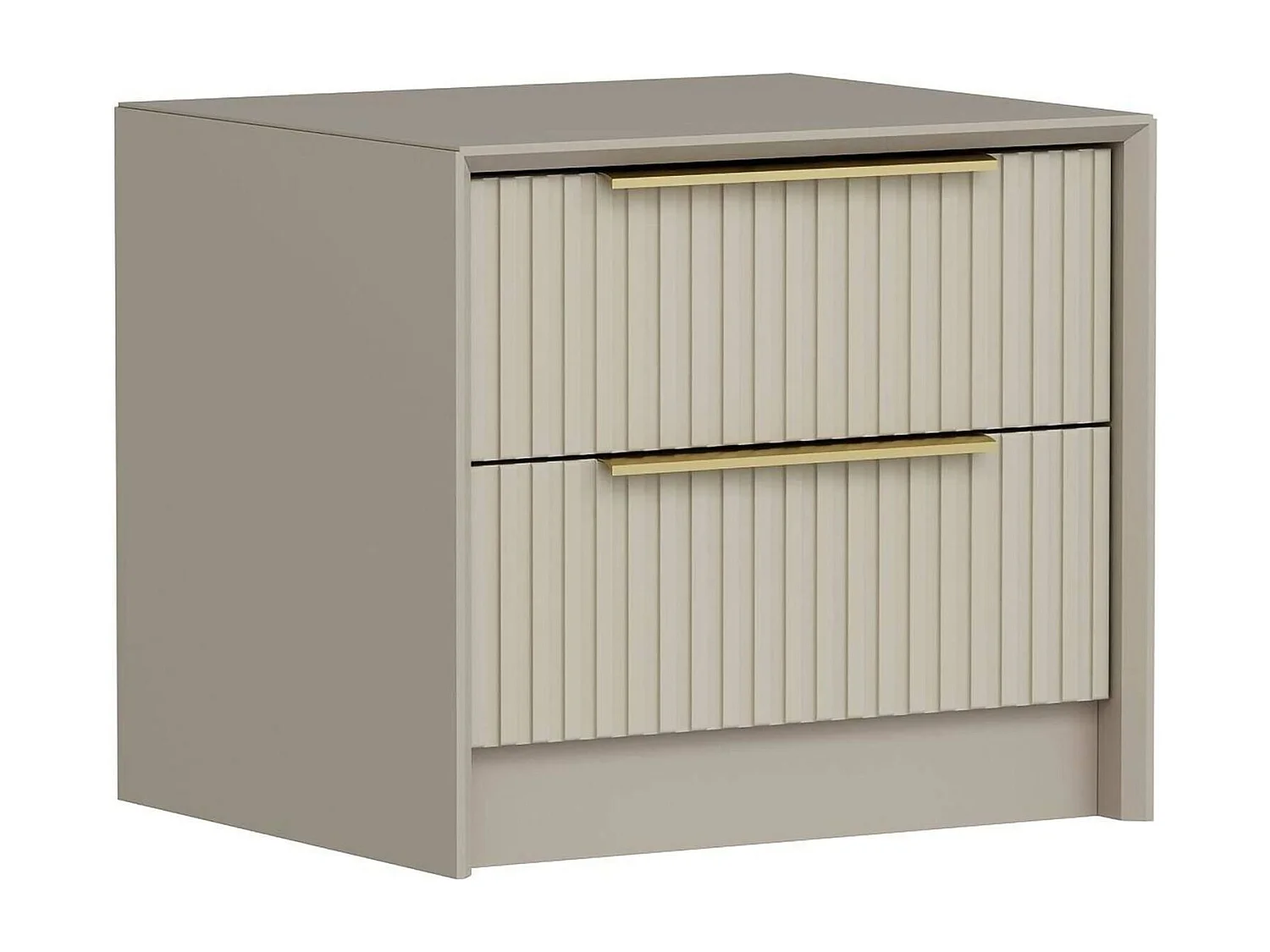 Chevet Dgros, Commode basse, Table de nuit, Étagère de chevet, 53x45 h45 cm, Ciment