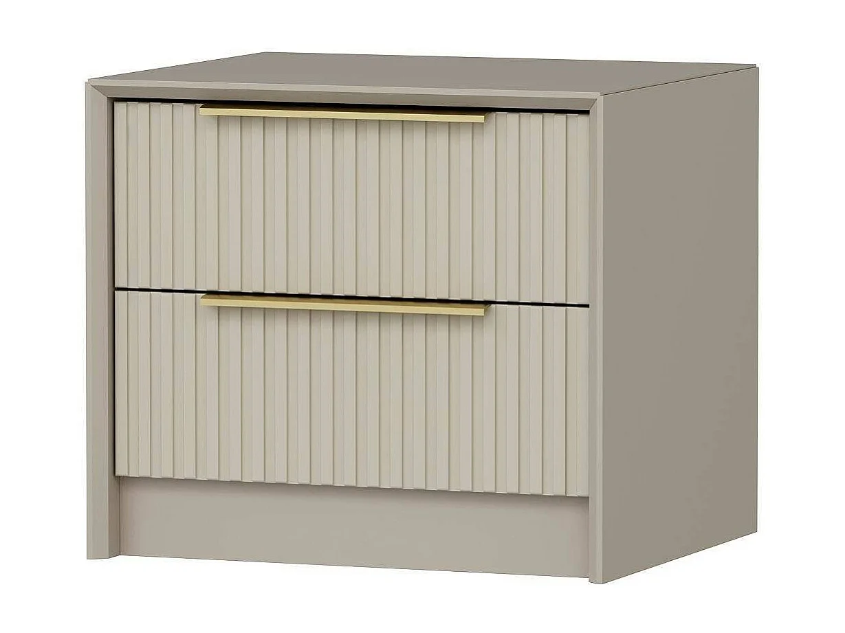 Chevet Dgros, Commode basse, Table de nuit, Étagère de chevet, 53x45 h45 cm, Ciment