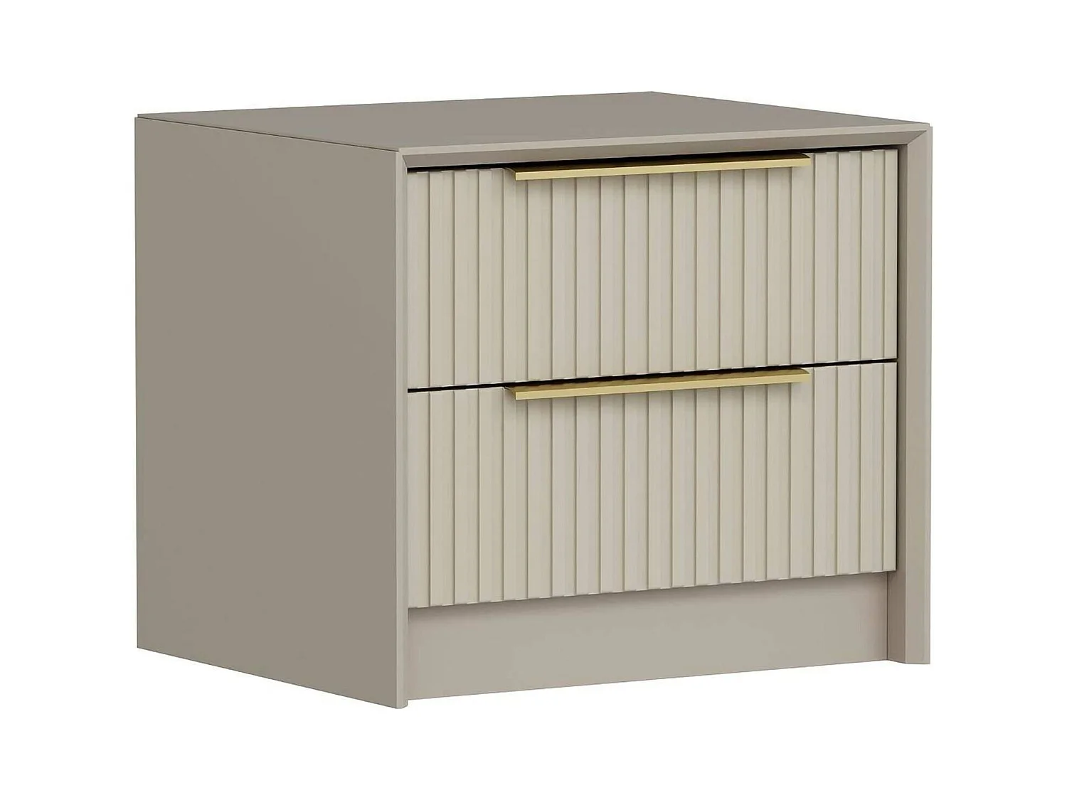 Chevet Dgros, Commode basse, Table de nuit, Étagère de chevet, 53x45 h45 cm, Ciment
