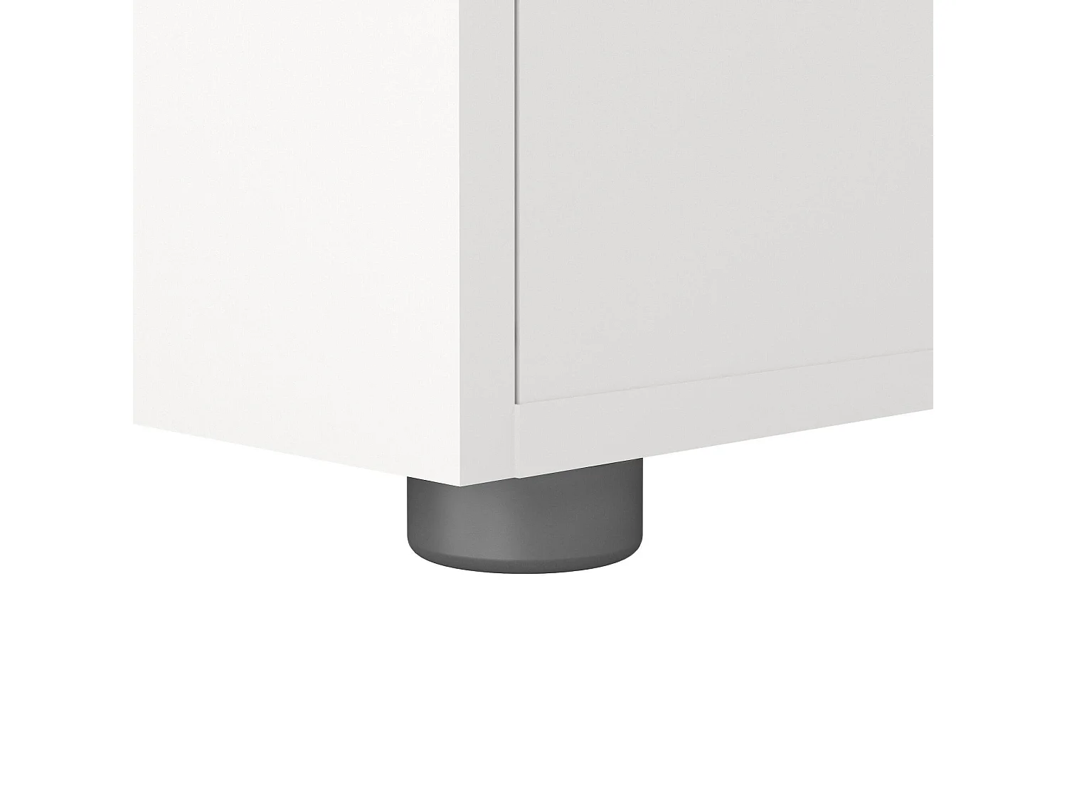 Dmora - Comodino Apolla, 40x40 h42 cm, Bianco