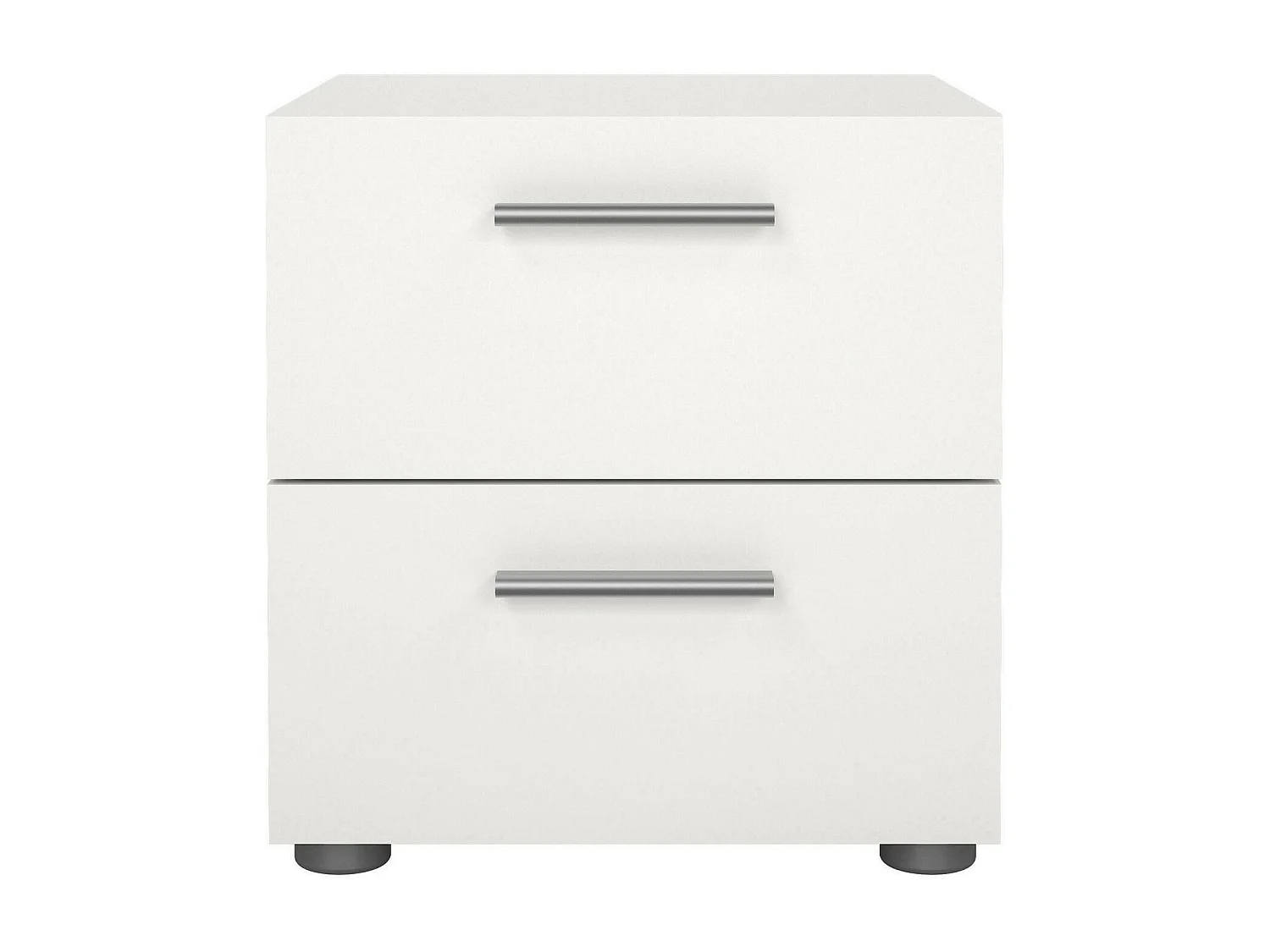 Dmora - Comodino Apolla, 40x40 h42 cm, Bianco