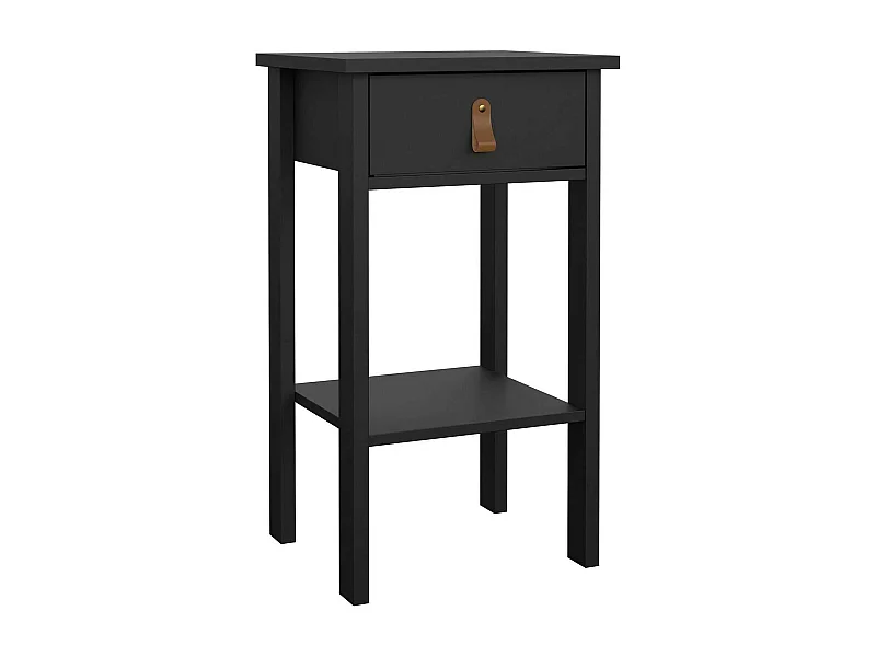 Dmora - Comodino Inday, 40x34 h70 cm, Nero