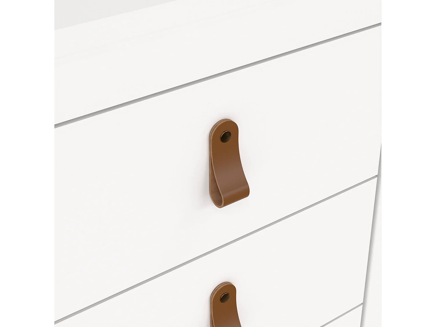 Chevet Dsain, Commode basse, Table de nuit, Étagère de chevet, 44x38 h70 cm, Blanc