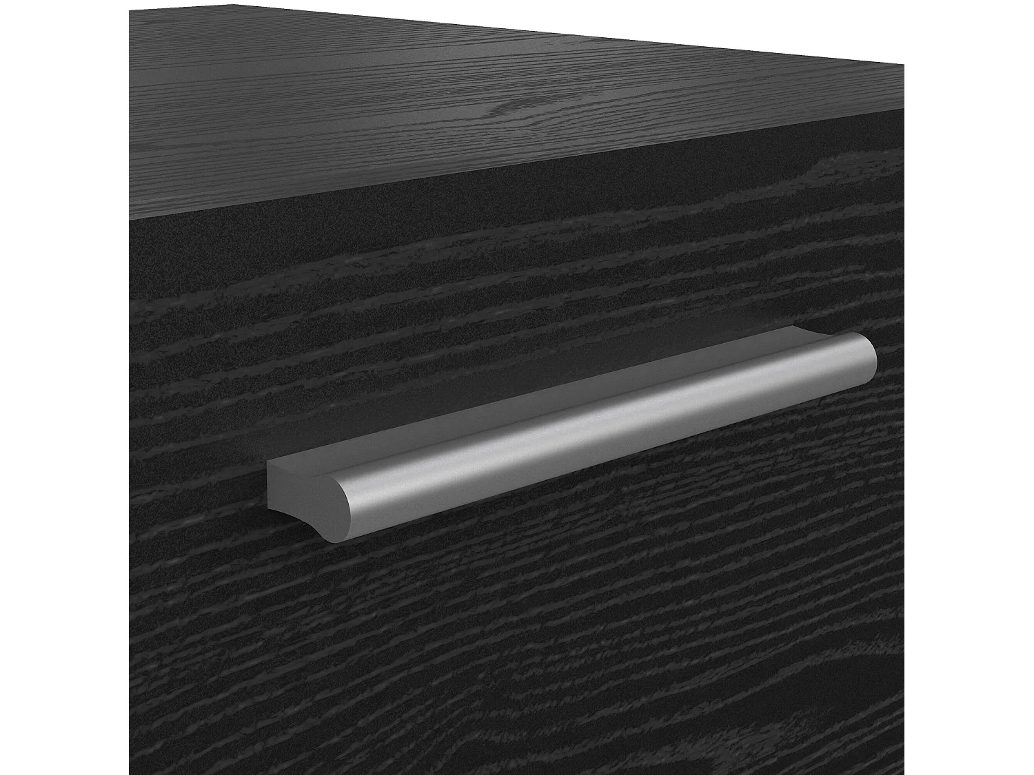 Chevet Drossett, Commode basse, Table de nuit, Étagère de chevet, 40x40 h42 cm, Noir