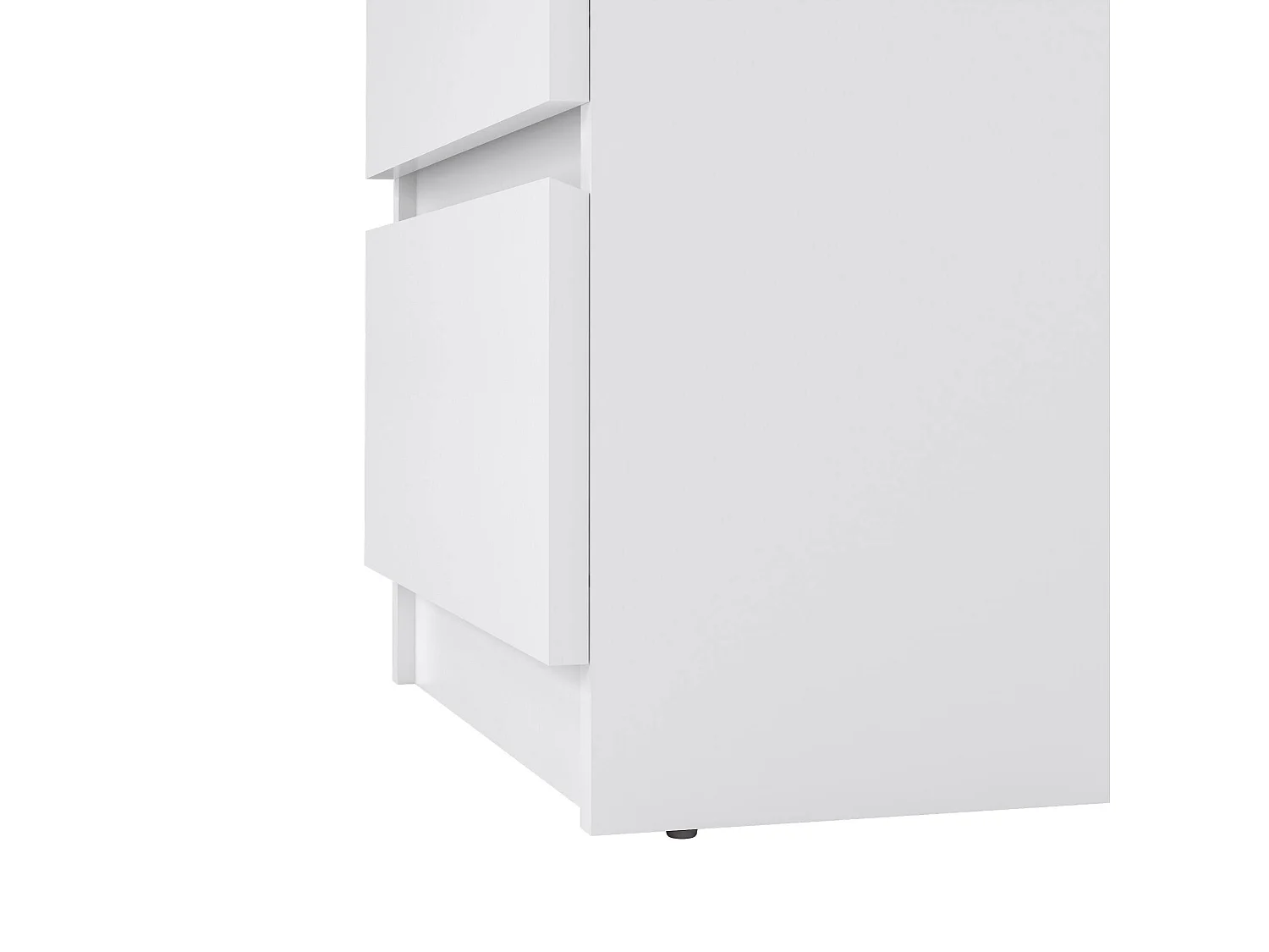 Mesa de cabeceira Drueg, Cómoda baixa, Mesa de cabeceira, Prateleira de cama, 50x40 h50 cm, Branco