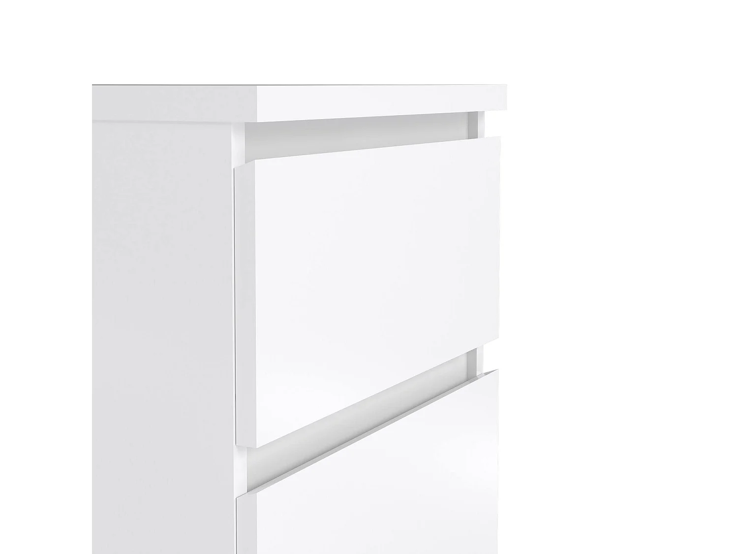 Mesa de cabeceira Drueg, Cómoda baixa, Mesa de cabeceira, Prateleira de cama, 50x40 h50 cm, Branco