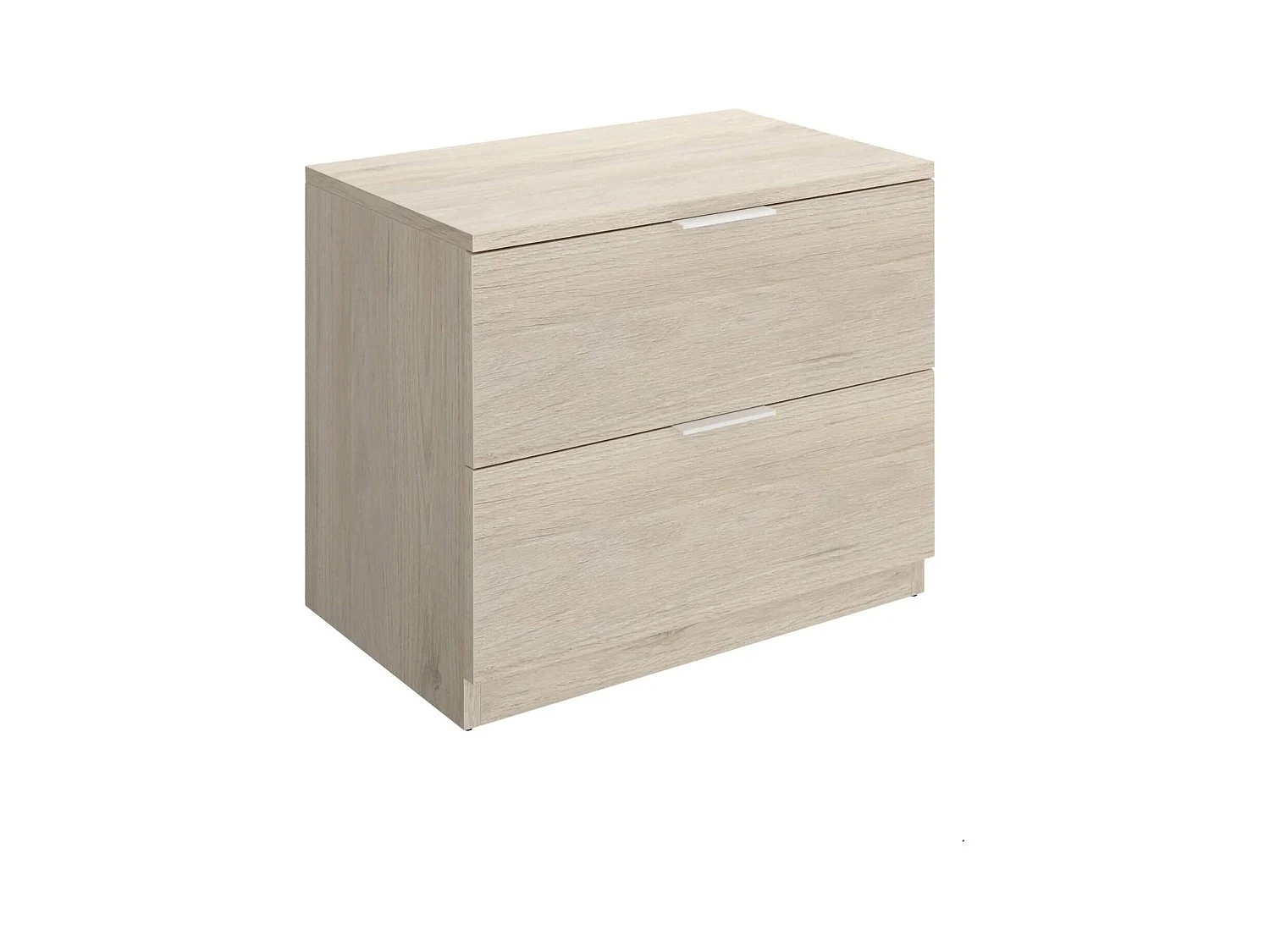 Chevet Daber, Commode basse, Table de nuit, Étagère de chevet, 50x34 h46 cm, Chêne clair
