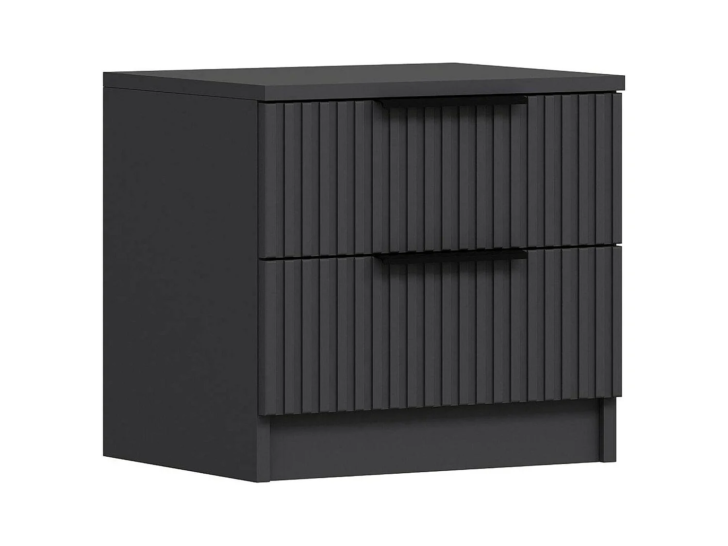 Chevet Dfran, Commode basse, Table de nuit, Étagère de chevet, 50x40 h47 cm, Anthracite