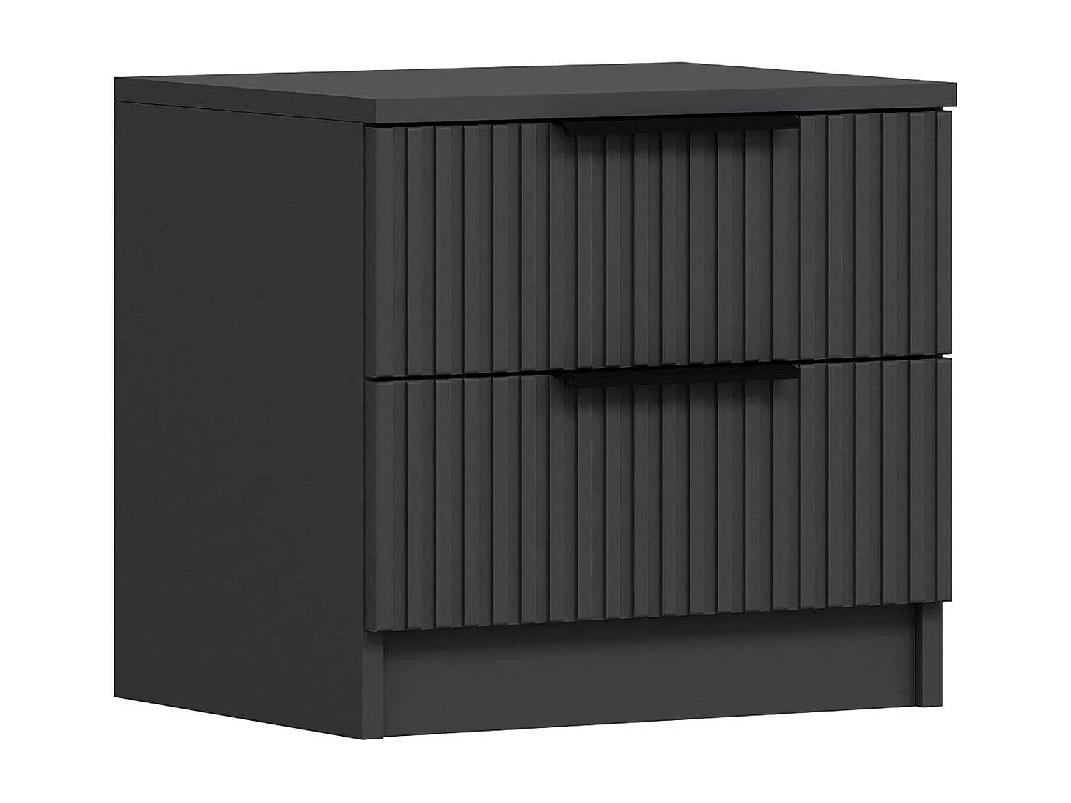 Mesa de cabeceira Dfran, Cómoda baixa, Mesa de cabeceira, Prateleira de cama, 50x40 h47 cm, Antracite