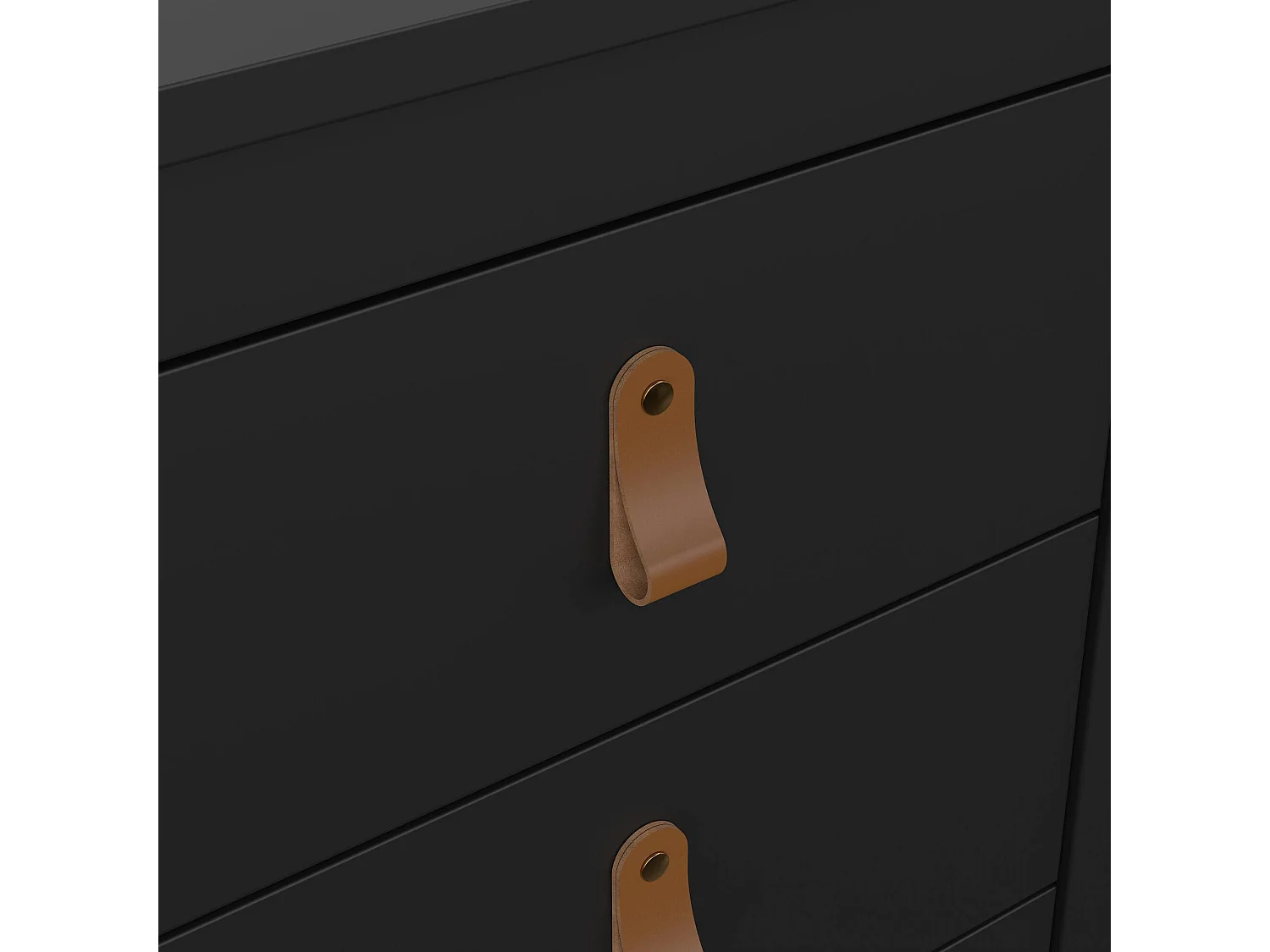 Mesa de noche Dsain, Cómoda baja, Mesilla de noche, Estante de la cama, 44x38 h70 cm, Negro