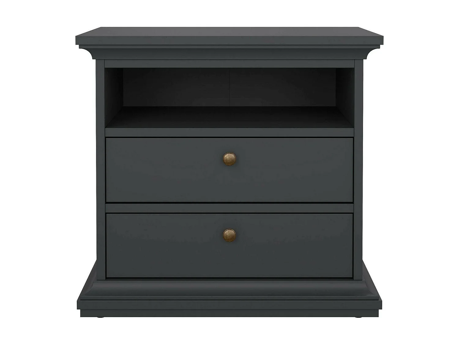 Dsabell nachtkastje, Lage ladekast, Nachtkastje, Bedplank, 63x40 h59 cm, Grijs