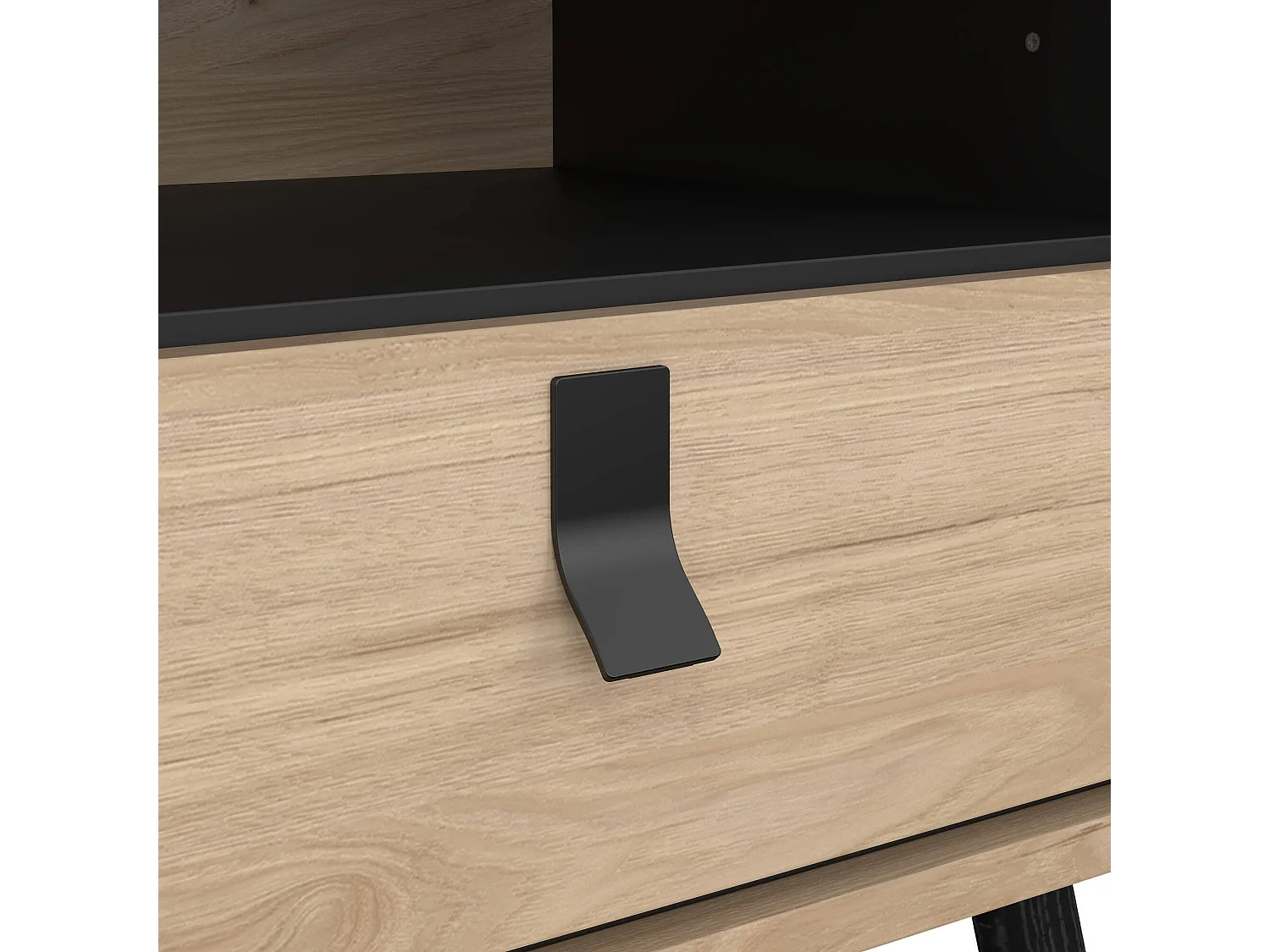 Chevet Drozzi, Commode basse, Table de nuit, Étagère de chevet, 53x40 h60 cm, Chêne clair