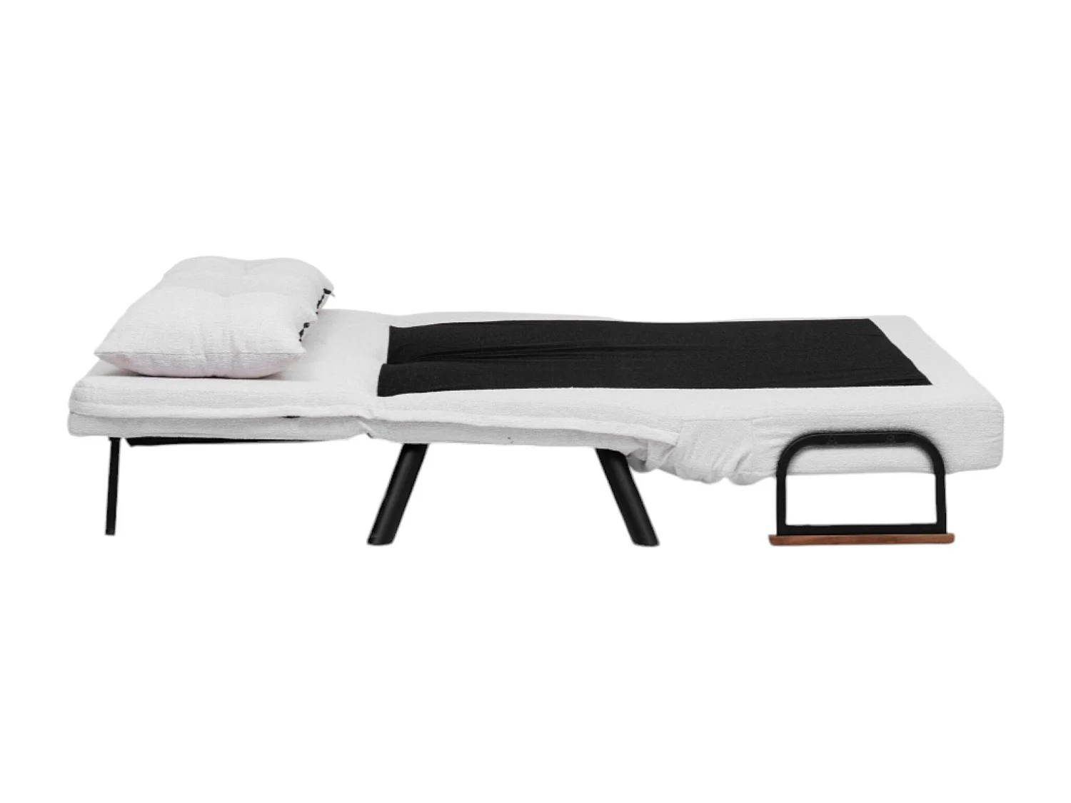 Dworle 2-zits slaapbank, Converteerbare bank, Gastenbank, Opbergfauteuil bed, 133x78 h78 cm, Wit