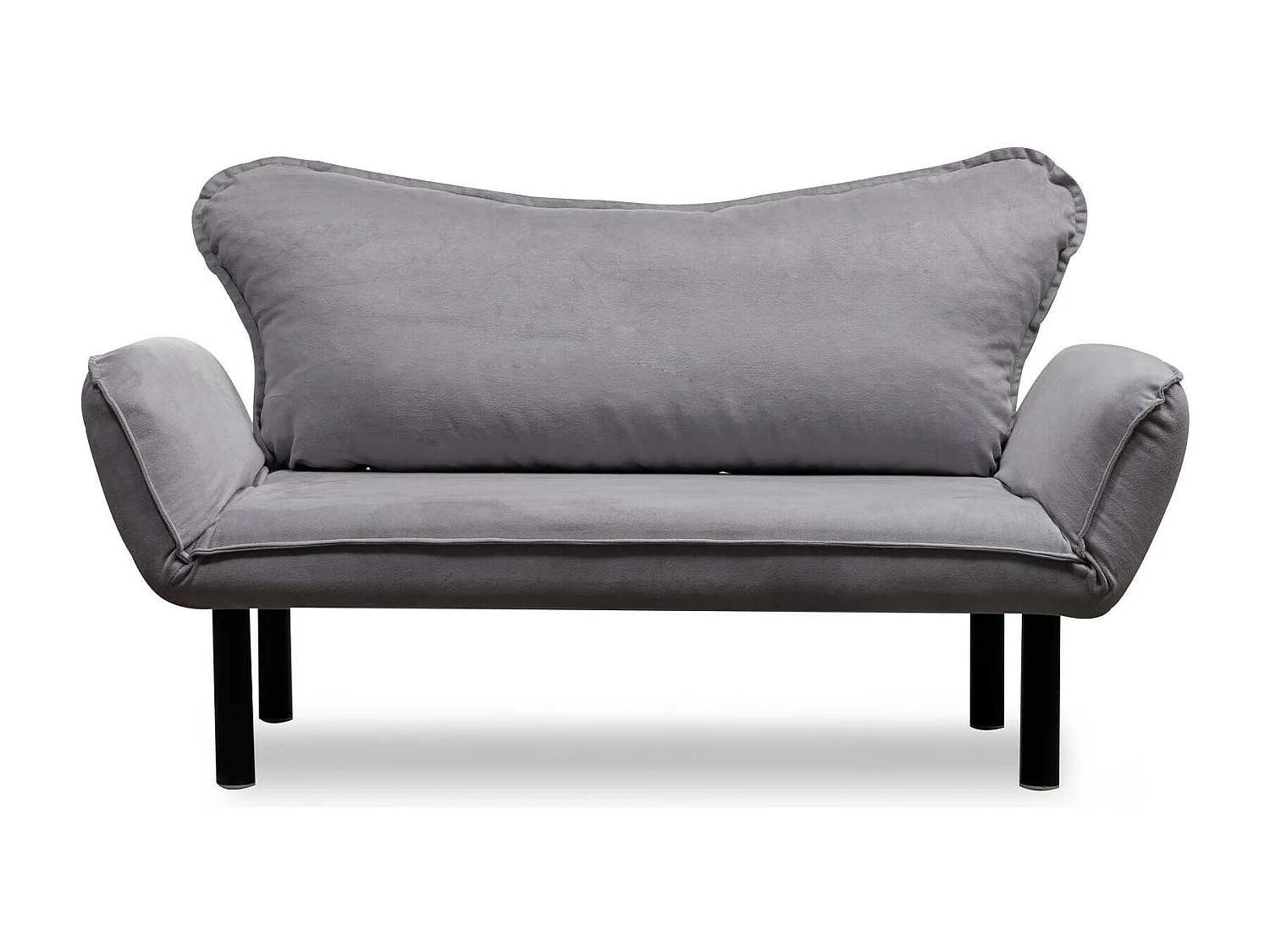 Sofá cama 2 plazas Dmontervin, Sofá transformable, Sofá para invitados, Sillón cama con almacenaje, 140x65 h70 cm, Gris