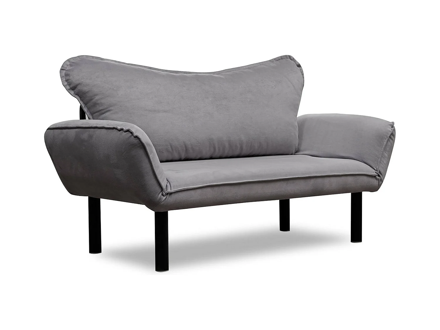 Canapé lit 2 places Dmontervin, Divan transformable, Canapé pour invités, Fauteuil lit conteneur, 140x65 h70 cm, Gris