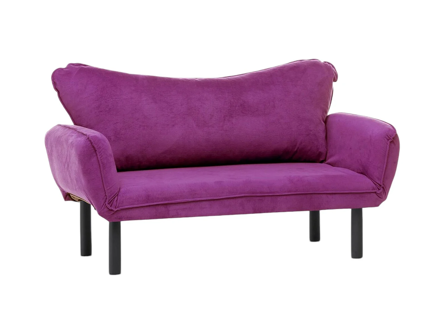 Dfrancescon 2-zits slaapbank, Transformeerbare bank, Gastenbank, Opbergfauteuil bed, 140x65 h70 cm, Paars