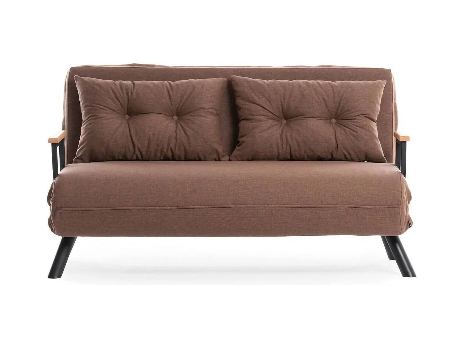 Canapé lit 2 places Dworle, Divan transformable, Canapé pour invités, Fauteuil lit conteneur, 133x78 h78 cm, Sable