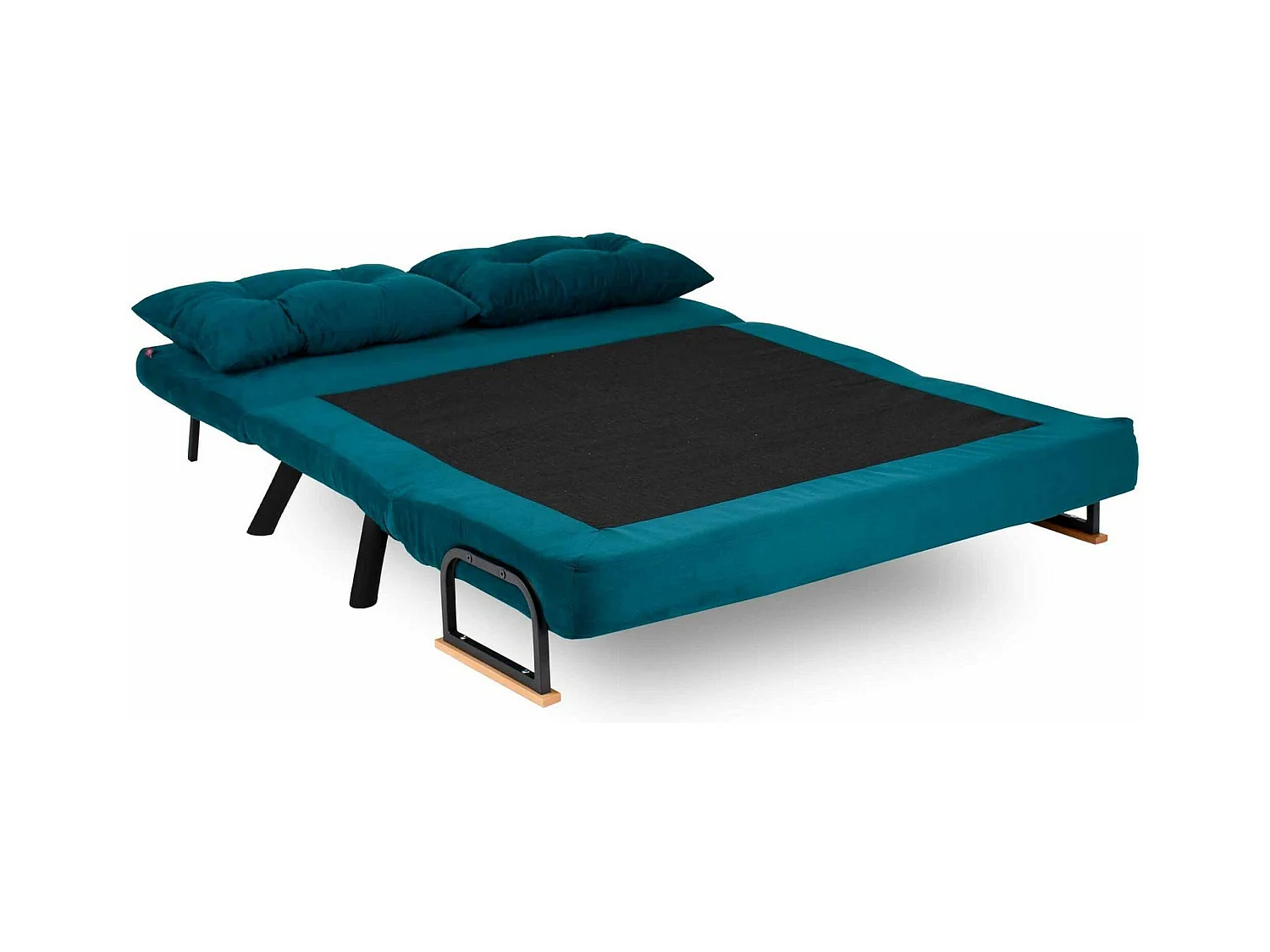 Canapé lit 2 places Dworle, Divan transformable, Canapé pour invités, Fauteuil lit conteneur, 133x78 h78 cm, Vert d'eau