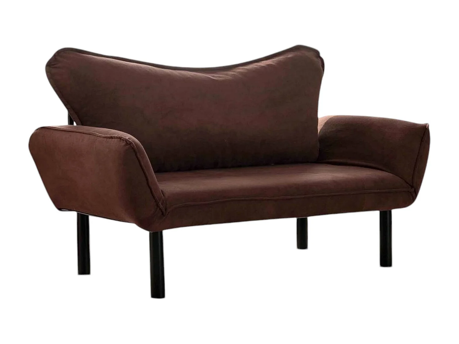 Canapé lit 2 places Dmontervin, Divan transformable, Canapé pour invités, Fauteuil lit conteneur, 140x65 h70 cm, Marron