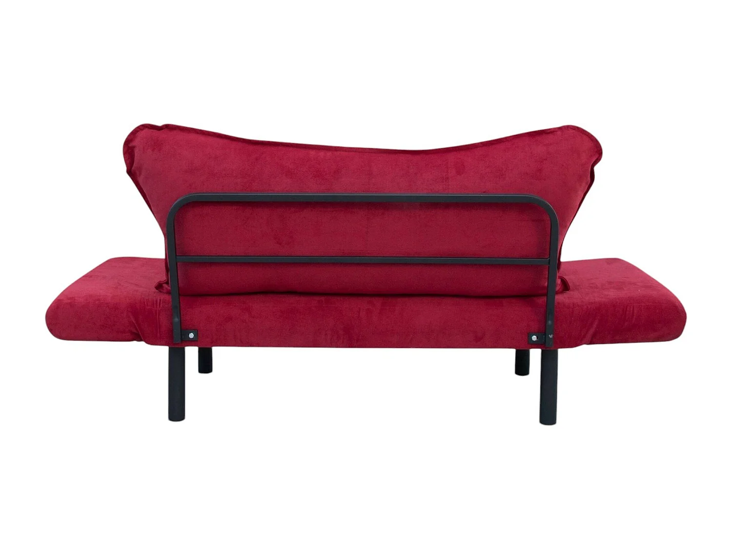 Canapé lit 2 places Dmontervin, Divan transformable, Canapé pour invités, Fauteuil lit conteneur, 140x65 h70 cm, Rouge
