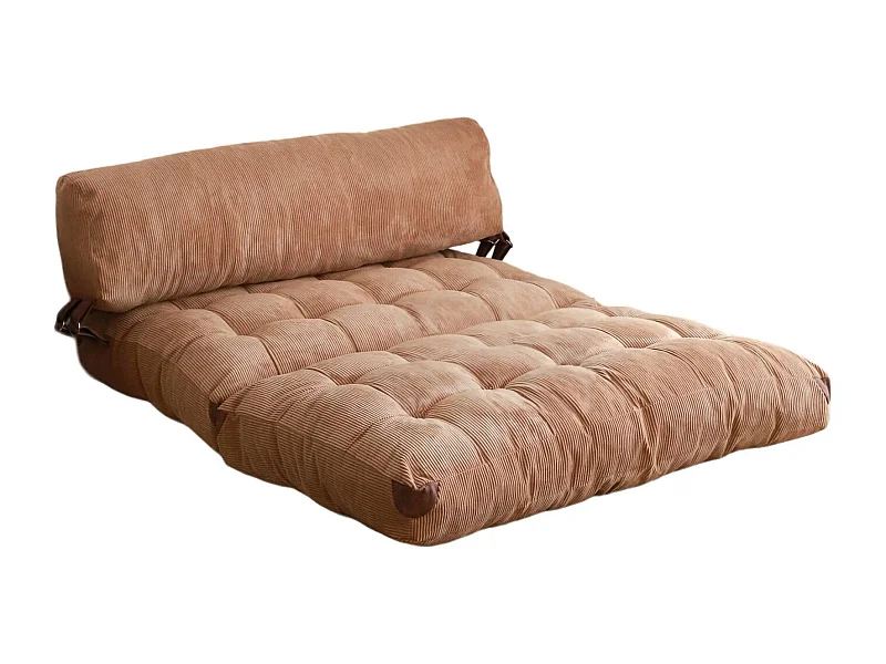 Canapé lit 2 places Dnicolapinott, Divan transformable, Canapé pour invités, Fauteuil lit conteneur, 120x75 h79 cm, Marron