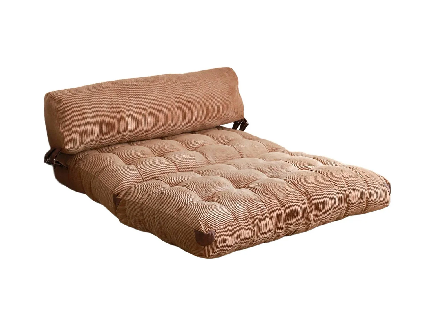 Canapé lit 2 places Dnicolapinott, Divan transformable, Canapé pour invités, Fauteuil lit conteneur, 120x75 h79 cm, Marron