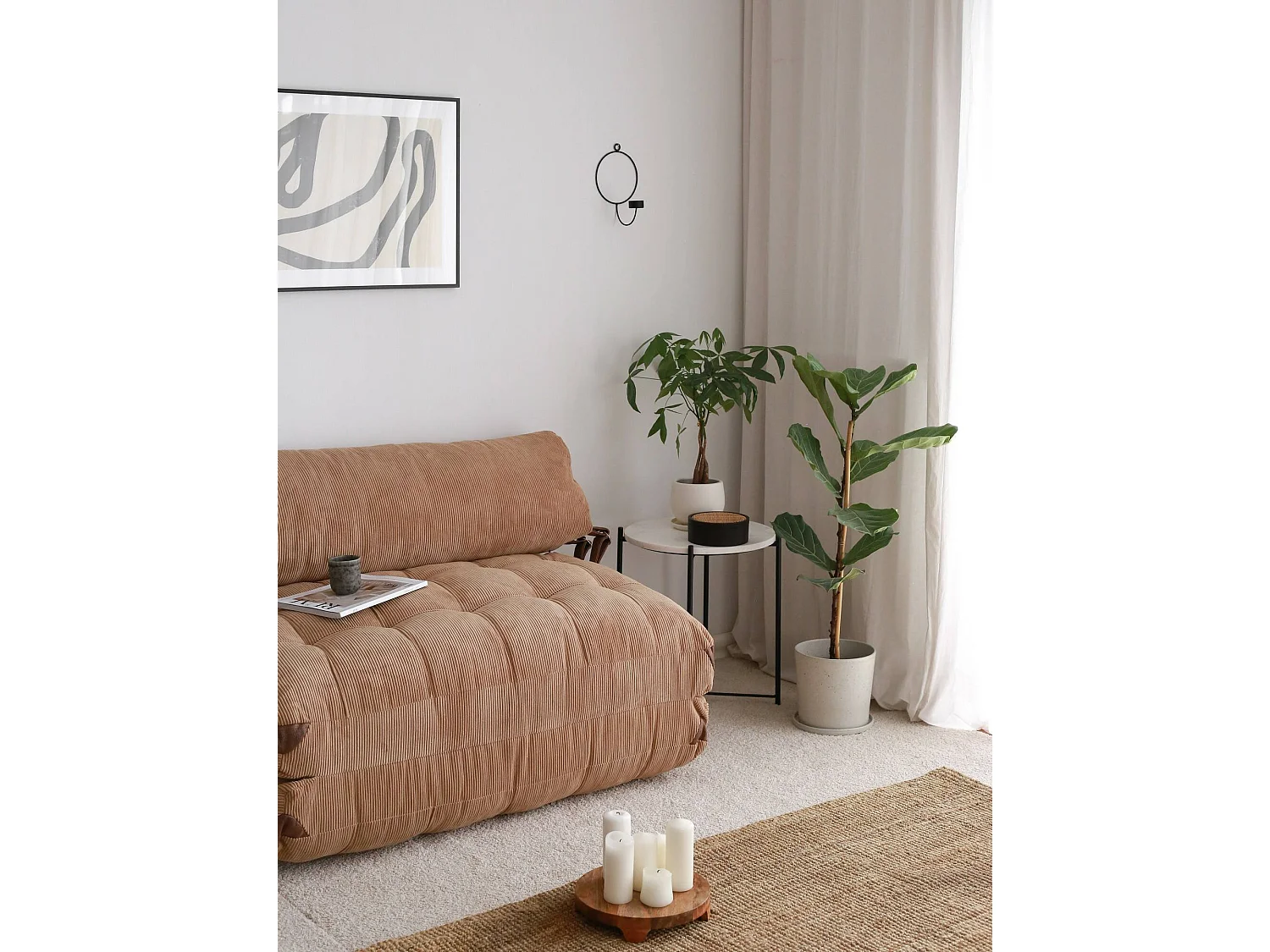 Canapé lit 2 places Dnicolapinott, Divan transformable, Canapé pour invités, Fauteuil lit conteneur, 120x75 h79 cm, Marron