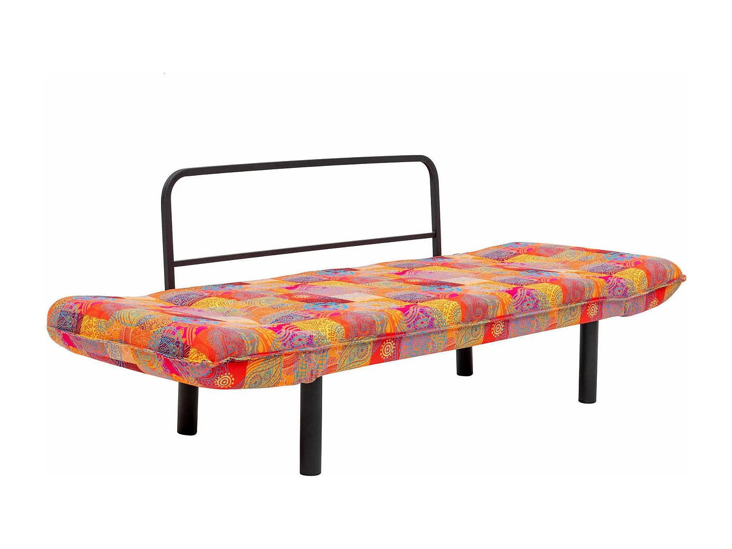 Canapé lit 2 places Dmontervin, Divan transformable, Canapé pour invités, Fauteuil lit conteneur, 150x65 h40 cm, Multicolore