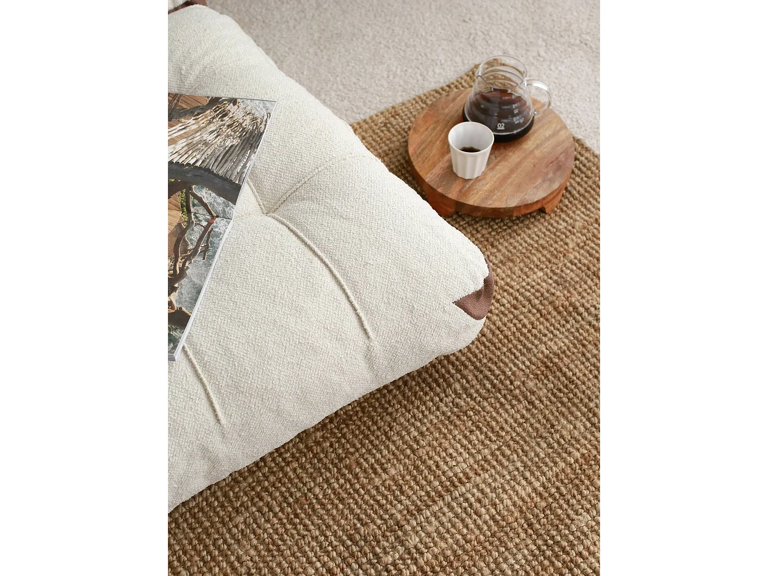 Dnicolapinott 2-zits slaapbank, Transformeerbare bank, Gastenbank, Opbergfauteuil bed, 120x75 h79 cm, Crème