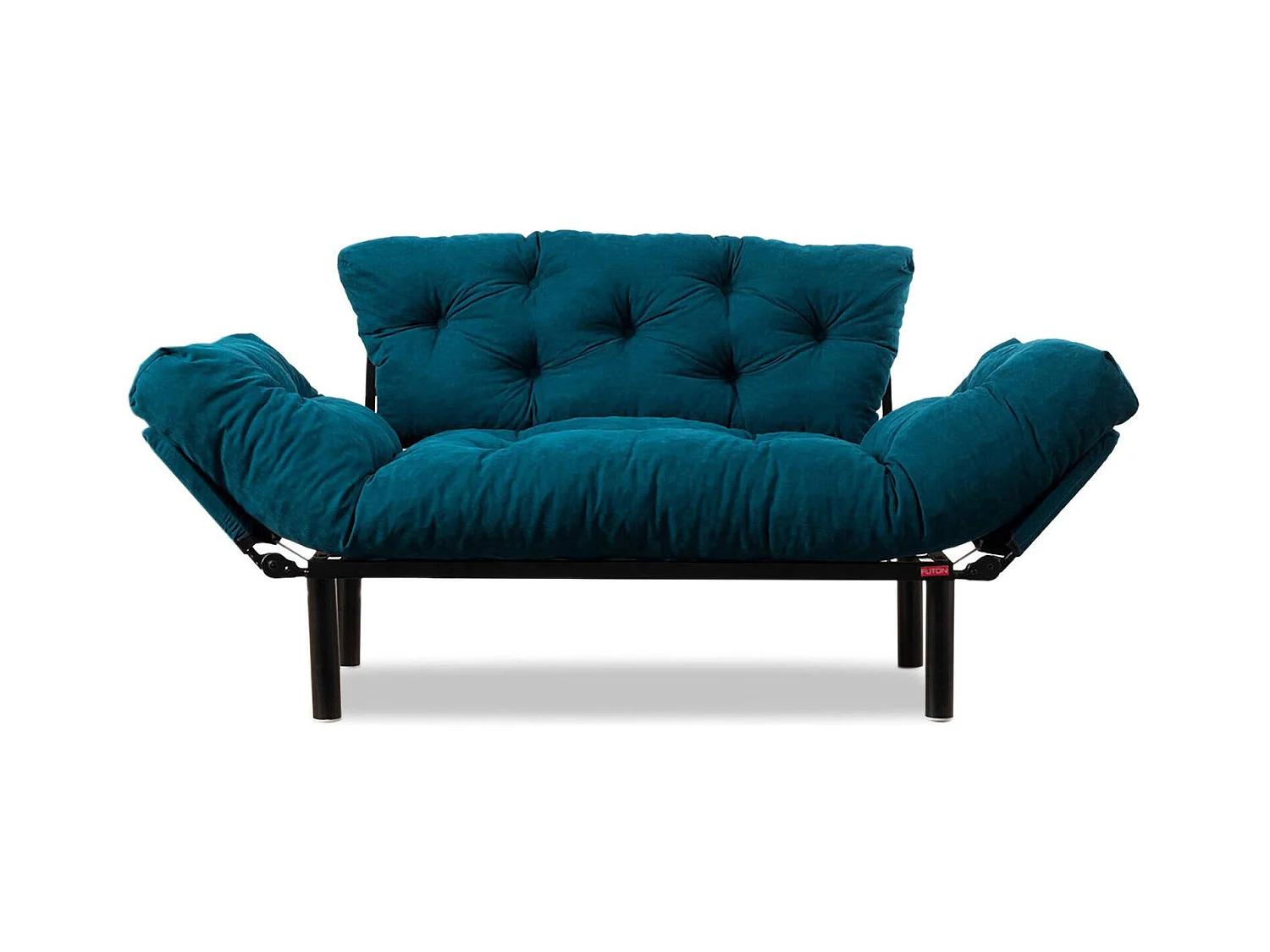 Canapé lit 2 places Dravagliol, Divan transformable, Canapé pour invités, Fauteuil lit conteneur, 155x70 h85 cm, Bleu clair