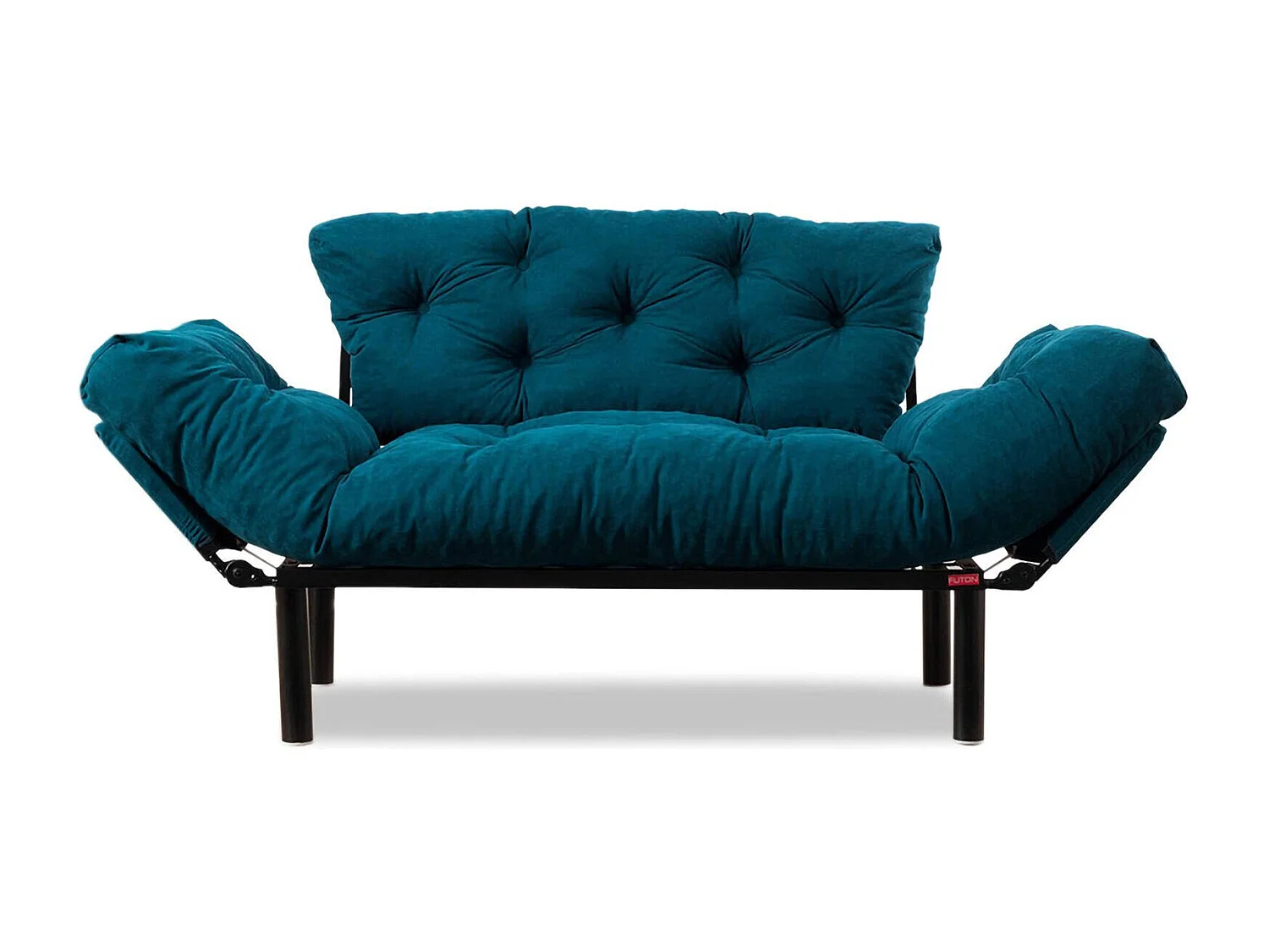 2-Sitzer SchlafsofaDravagliol, Verwandelbares Sofa, Lineare Stoffstruktur, Schlafsessel mit Stauraum, 155x70 h85 cm, Hellblau