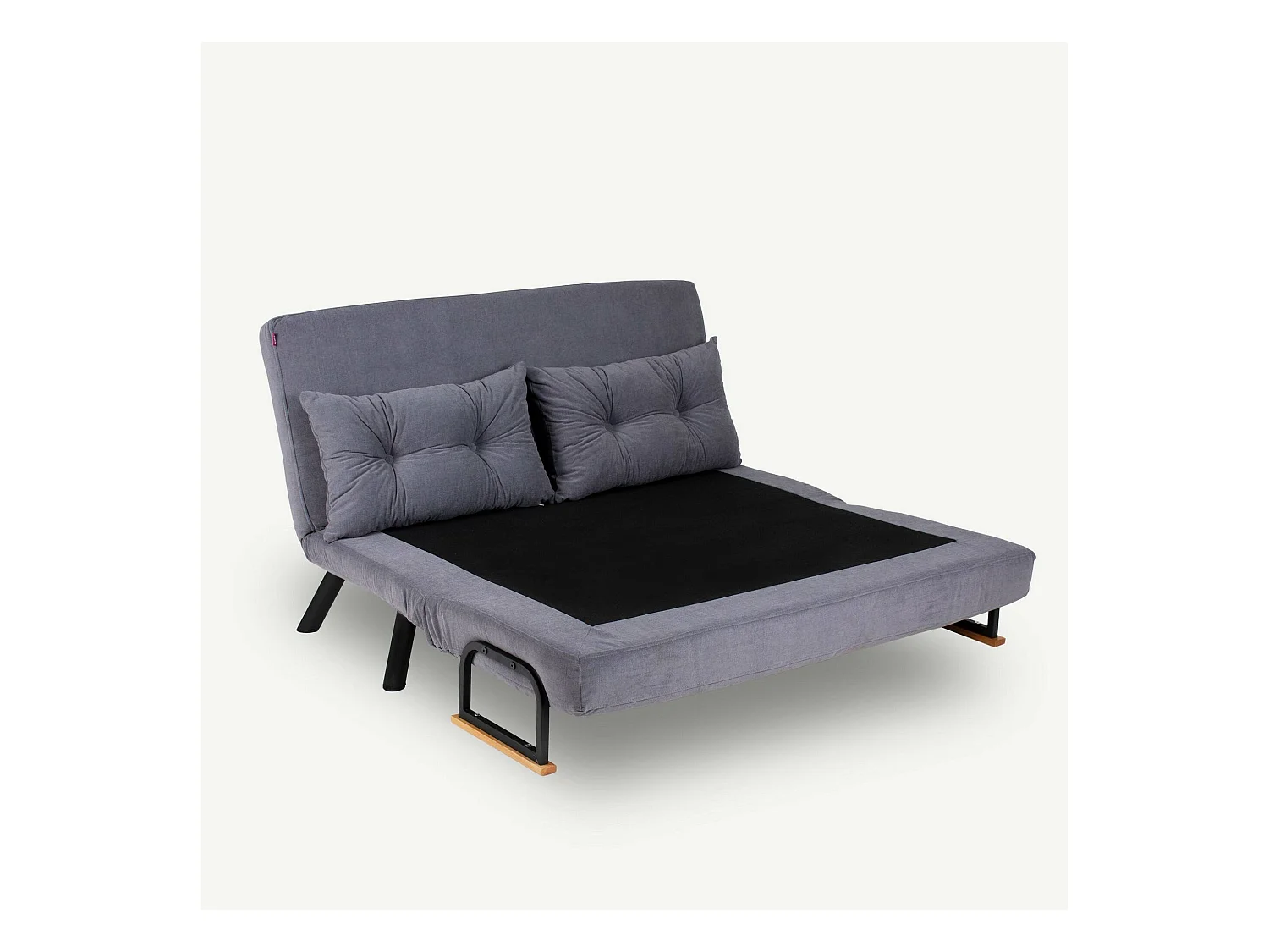 Canapé lit 2 places Dworle, Divan transformable, Canapé pour invités, Fauteuil lit conteneur, 133x78 h78 cm, Gris foncé