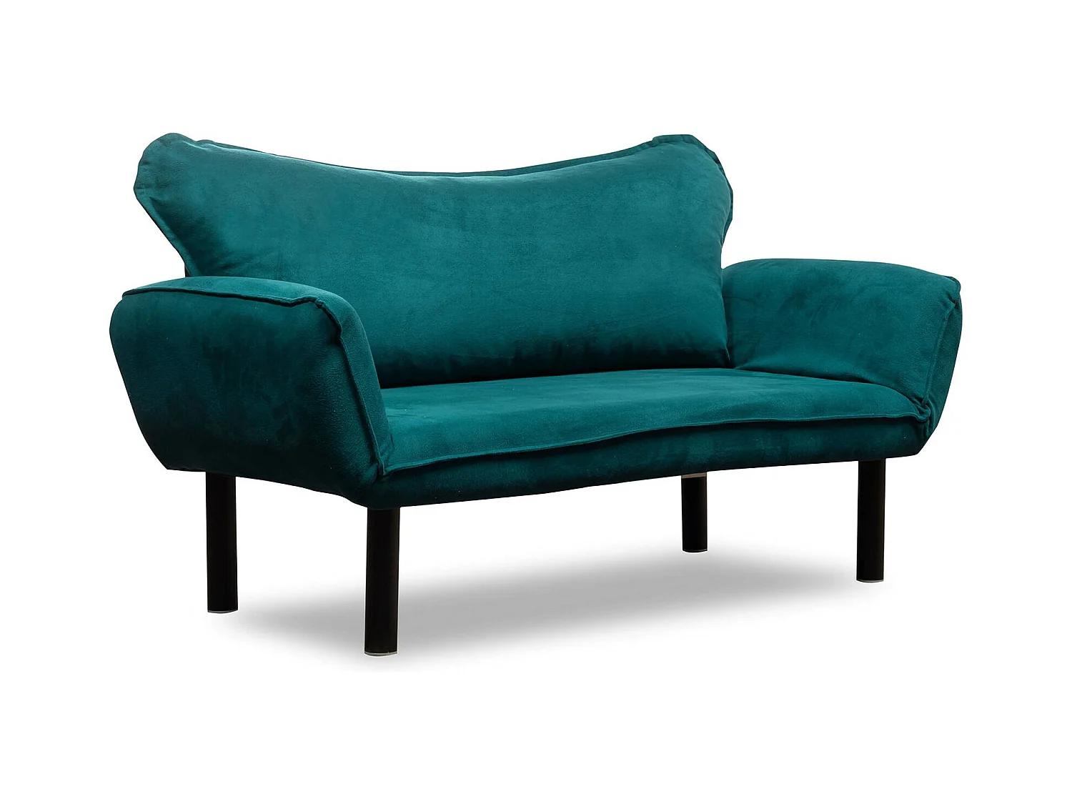 Dmora - Divano letto 2 posti Hone, 140x65 h70 cm, Azzurro
