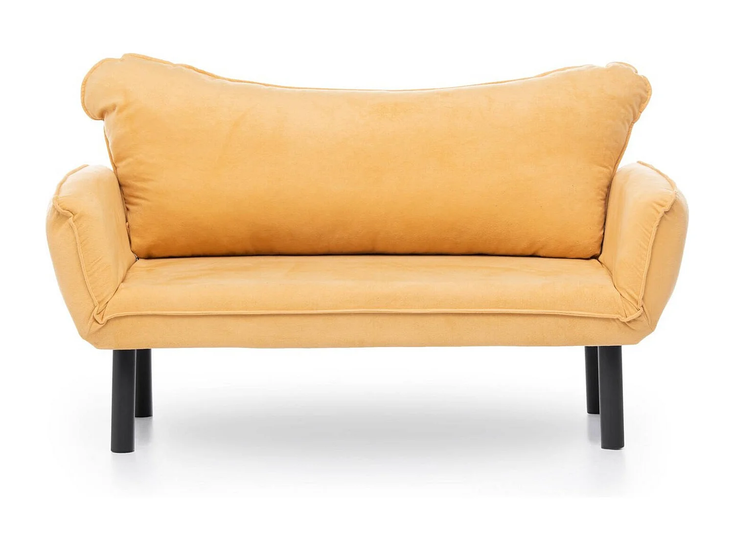 Canapé lit 2 places Dmontervin, Divan transformable, Canapé pour invités, Fauteuil lit conteneur, 140x65 h70 cm, Jaune