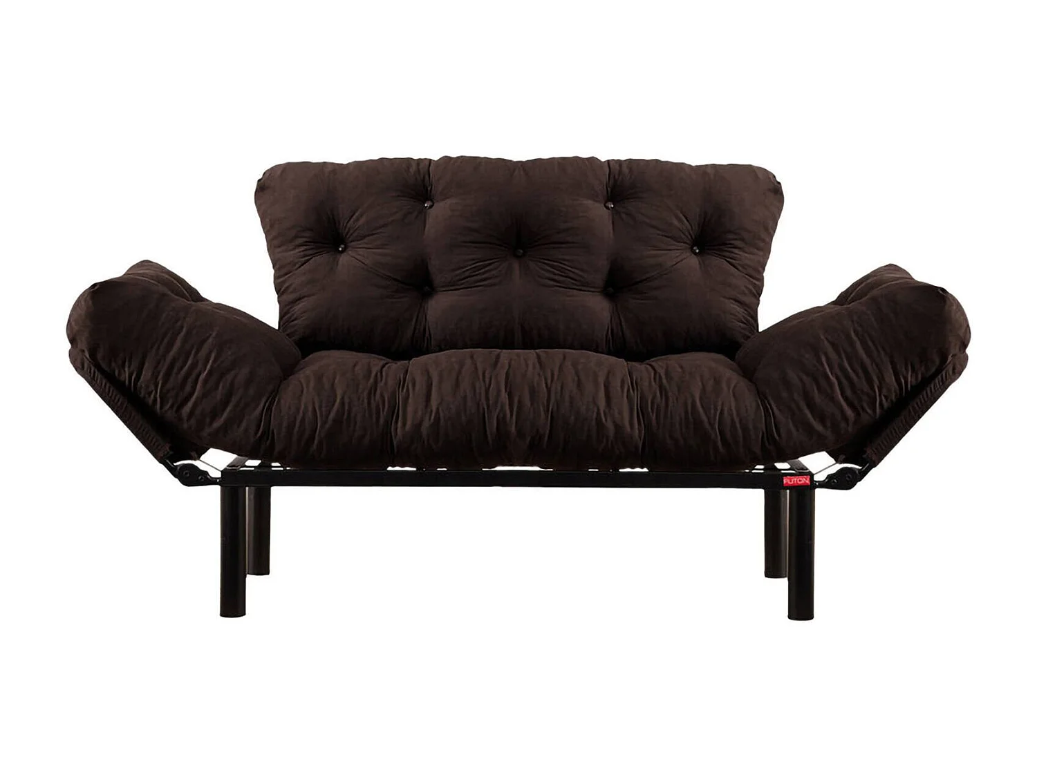 Canapé lit 2 places Dravagliol, Divan transformable, Canapé pour invités, Fauteuil lit conteneur, 155x70 h85 cm, Marron