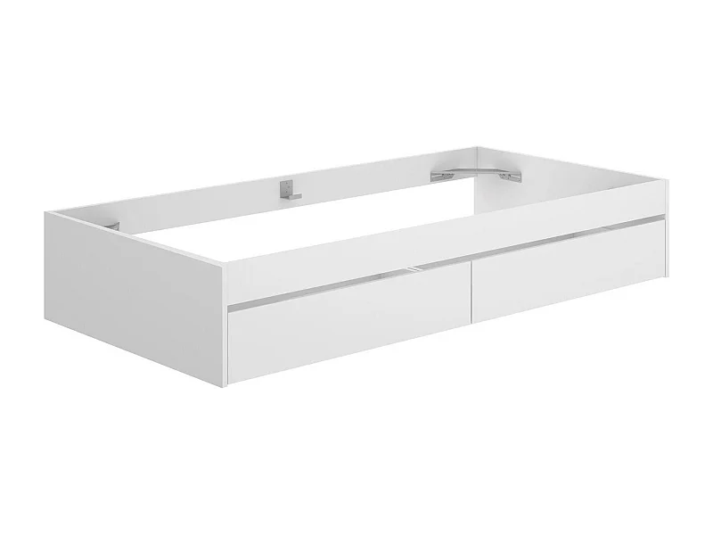 Cama de solteiro Ddetr, Sommier para quarto, Estrutura de cama para quarto, Estrutura porta colchão, 96x195 h40 cm, Branco
