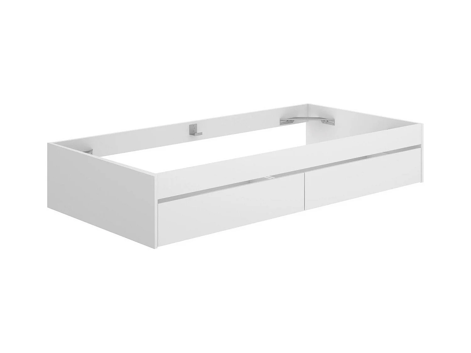 Lit simple Ddetr, Sommier pour chambre, Literie par chambre, Support de matelas, 96x195 h40 cm, Blanc