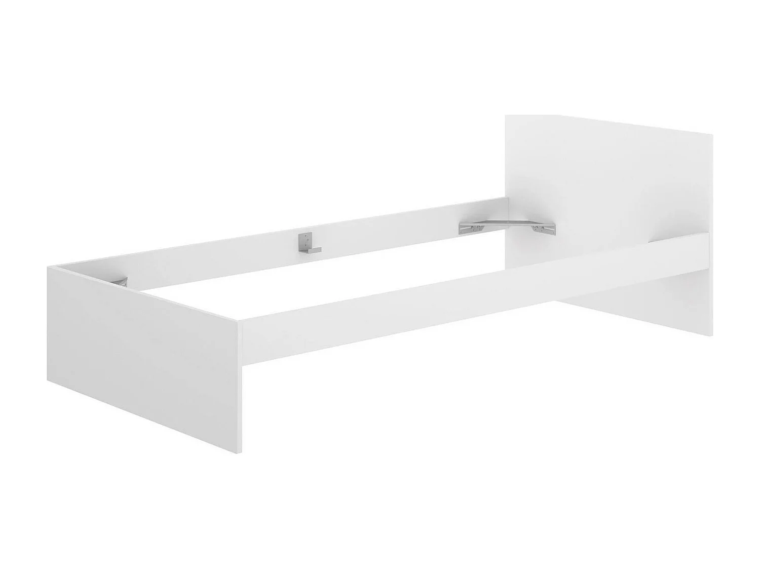 Lit simple Djaege, Sommier pour chambre, Literie par chambre, Support de matelas, 96x195 h67 cm, Blanc