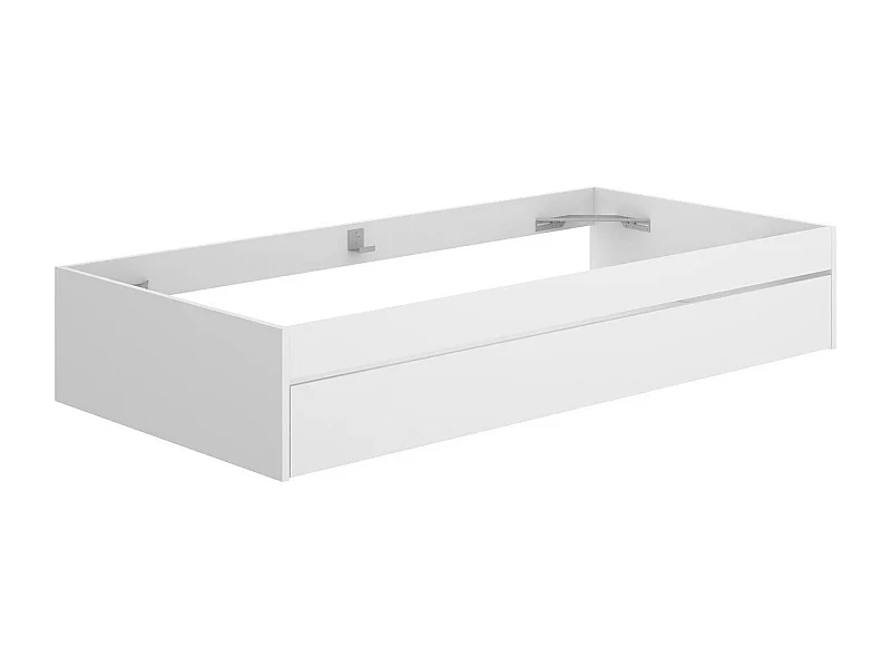 Lit d'enfant Deckroa, Couchette pour chambre d'enfant, Ensemble de chambre, Support de matelas, 96x195 h40 cm, Blanc
